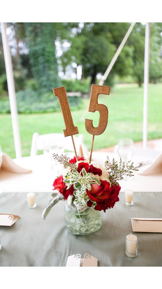 Rustic Wedding Table Numbers - Set Includes Numbers 1-16 by CountryBarnBabe