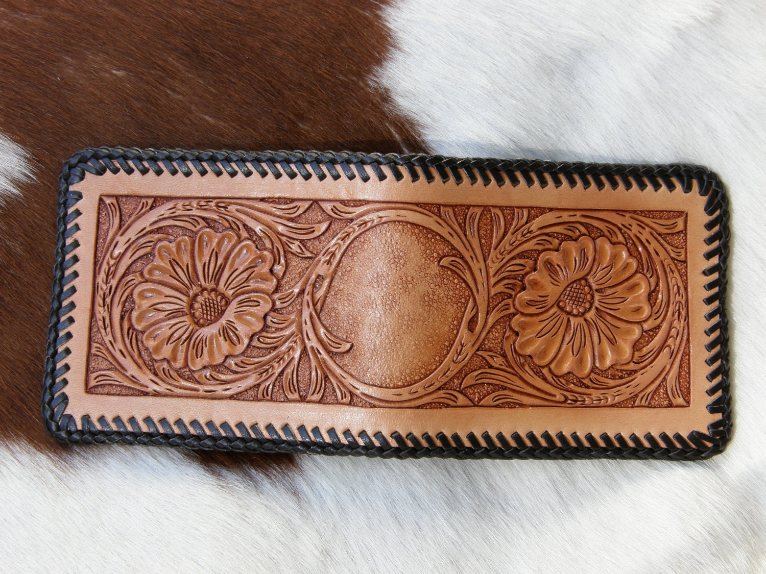 Custom / Personalized Hand Tooled Leather Wallet / Sheridan