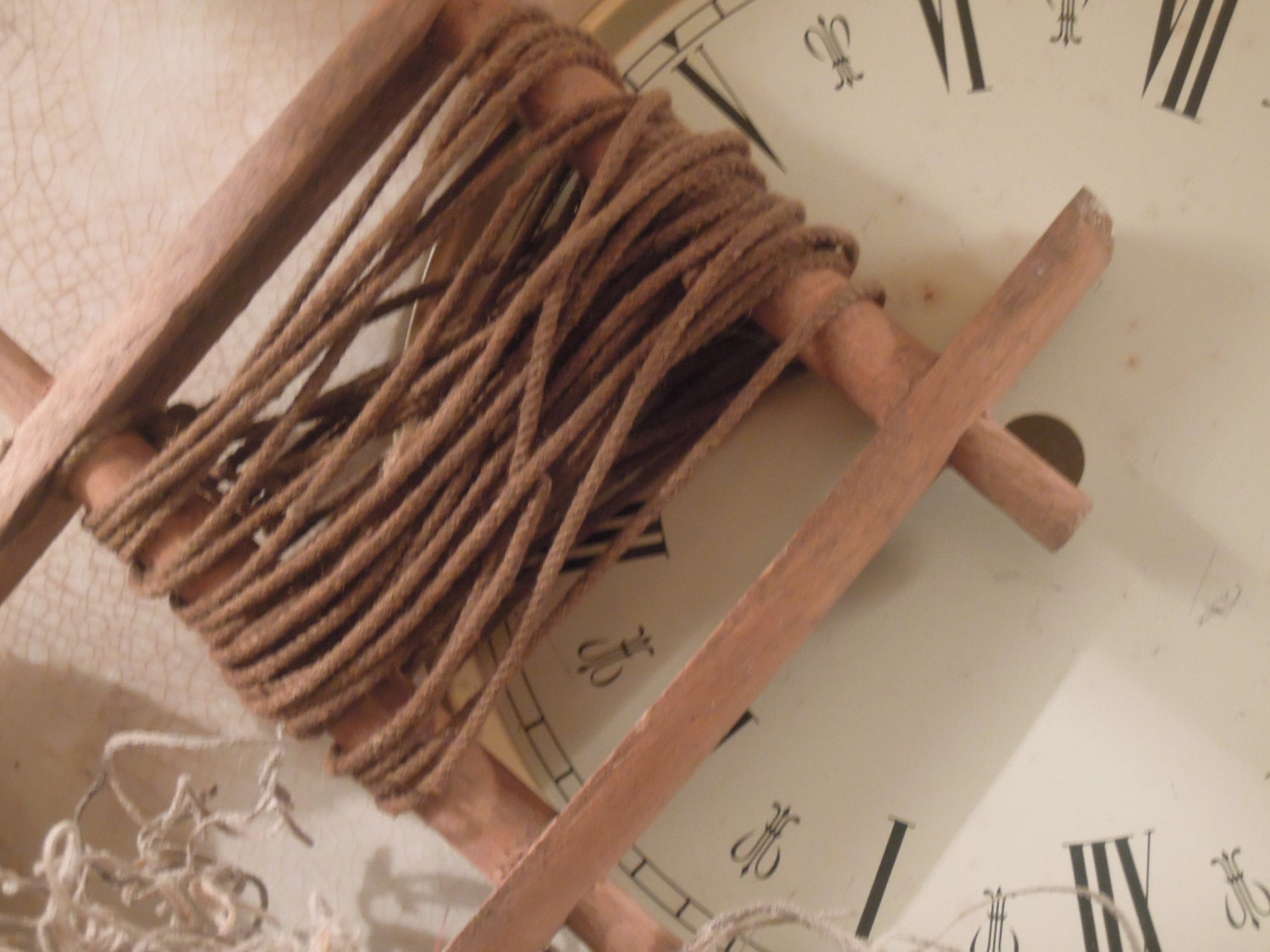 Vintage Fishing Line / Line Winder / Wood Line Holder / Rustic