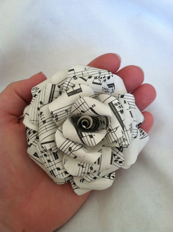 Sheet Music Flowers by NyssaNLB on Etsy