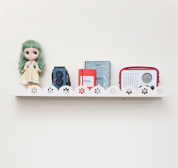 Large Stylish Metal Wall Shelf / Kitchen Shelf / by Einadesign