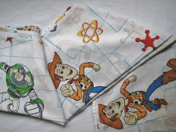 Toy Story Bedding Woody Buzz Lightyear Flat Bed Sheet FULL