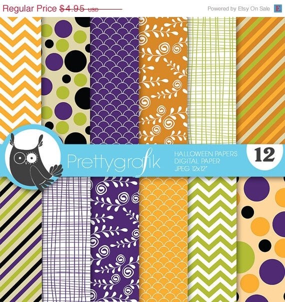 60% OFF SALE Halloween digital paper, commercial use, scrapbook papers, background - PS641 Il_570xn