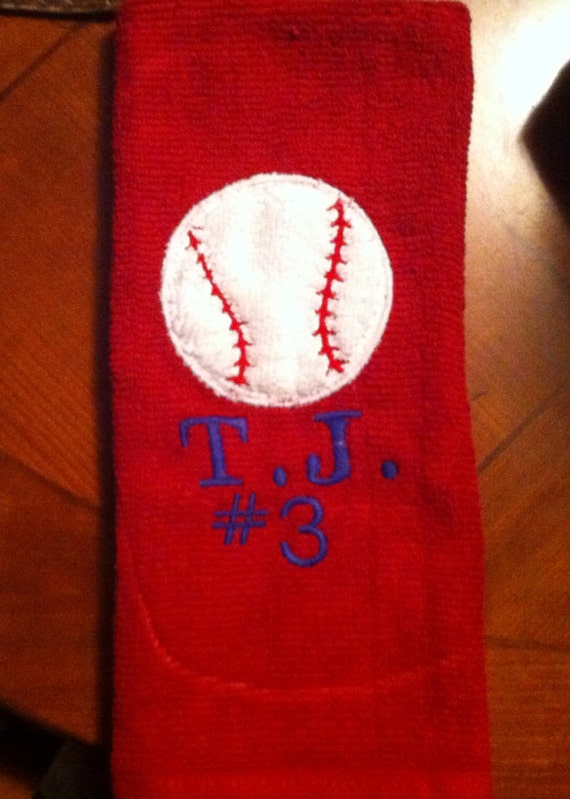 Items similar to Baseball/Softball personalized towel on Etsy