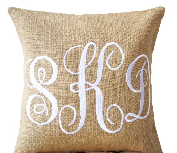 monogram pillow