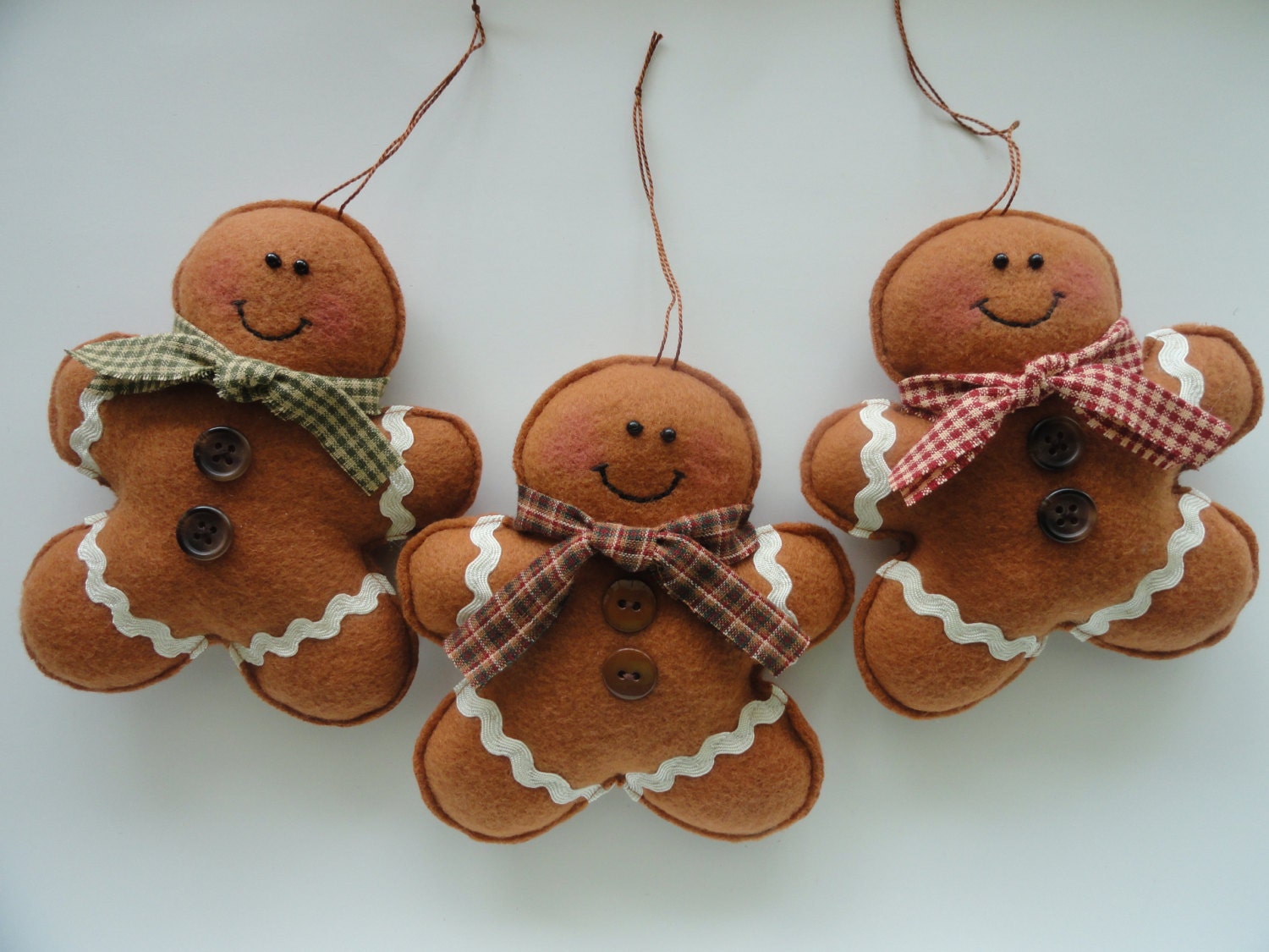 6 Fleece Gingerbread Man OrnamentGingerbread