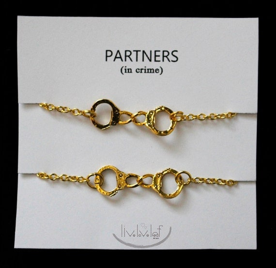 Partners In Crime Matching Best Friends Bracelets By Liveloveleaf 4853