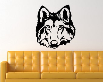 Wolf wall decal | Etsy