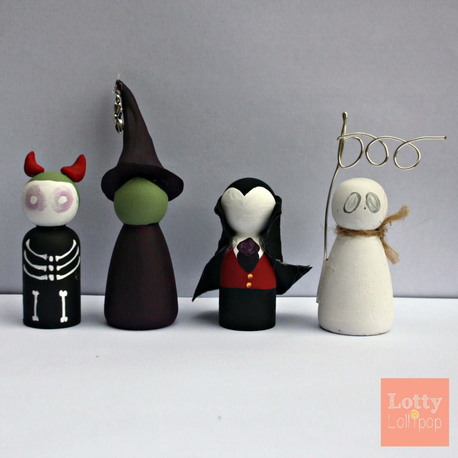 peg dolls halloween