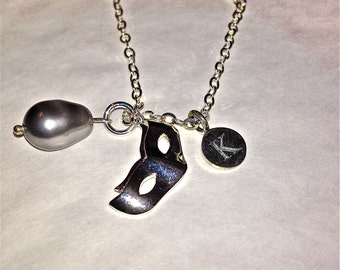 Fifty shades of Grey inspired Sterling Silver Mask & Grey Pearl ...