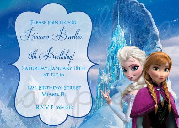 Frozen Birthday Invitation Frozen Birthday Party Frozen