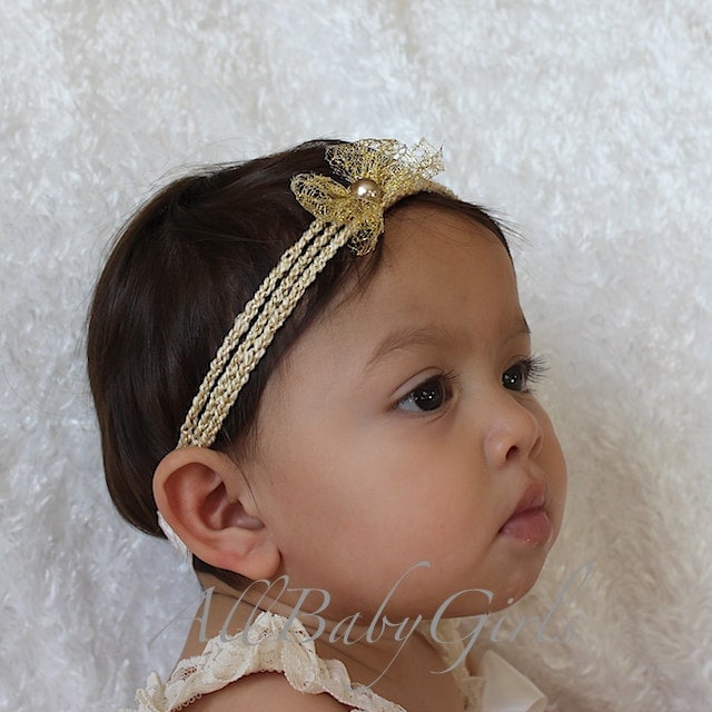 golden bow crochet headband with pearl for by allbabygirls gold baby headband gold headband baby bow headband baby golden bow crochet headband with pearl for by allbabygirls gold baby headband gold headband baby bow headband baby