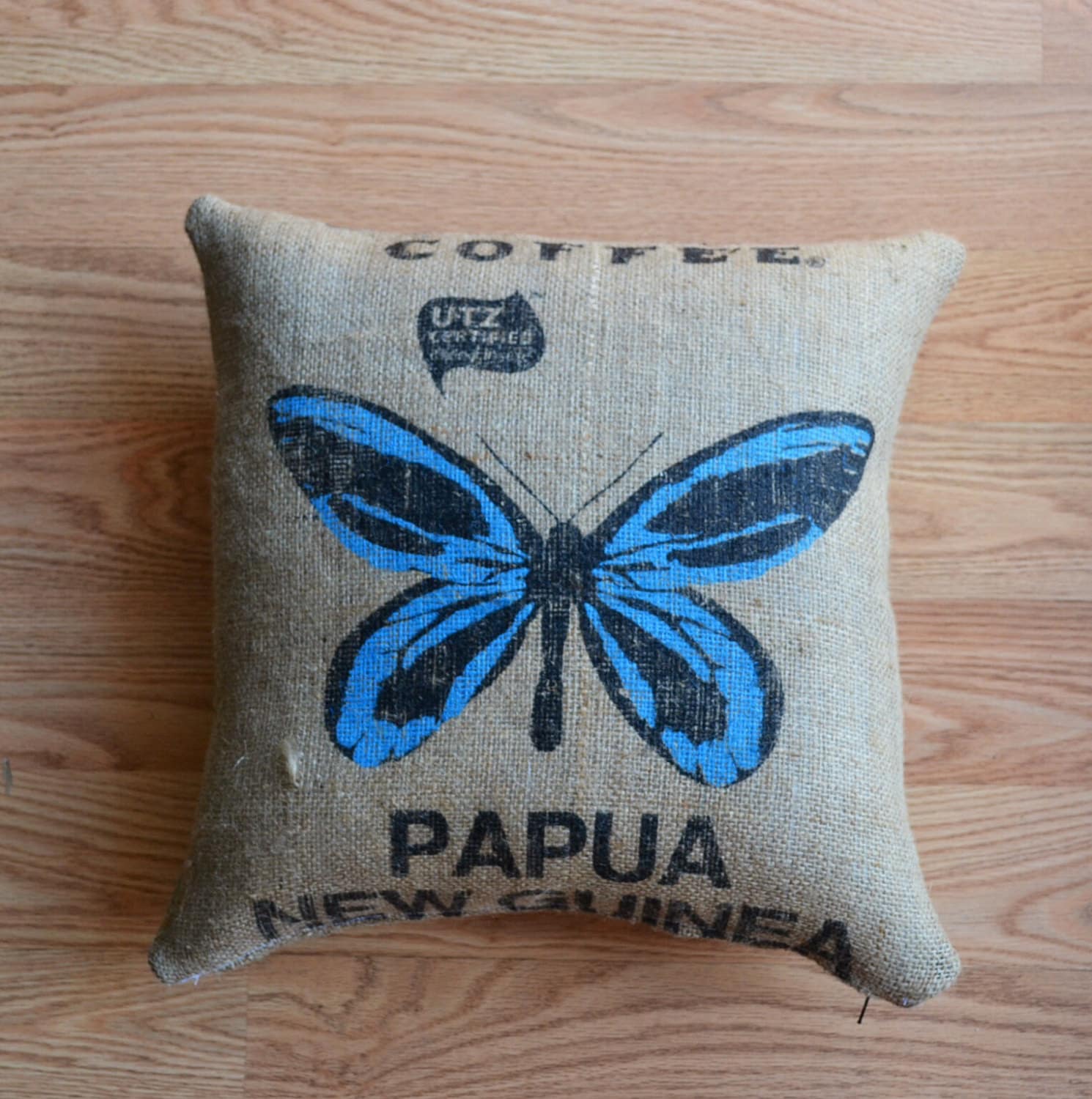 Burlap decorative burlap pillow throw cover Authentic Dunn
