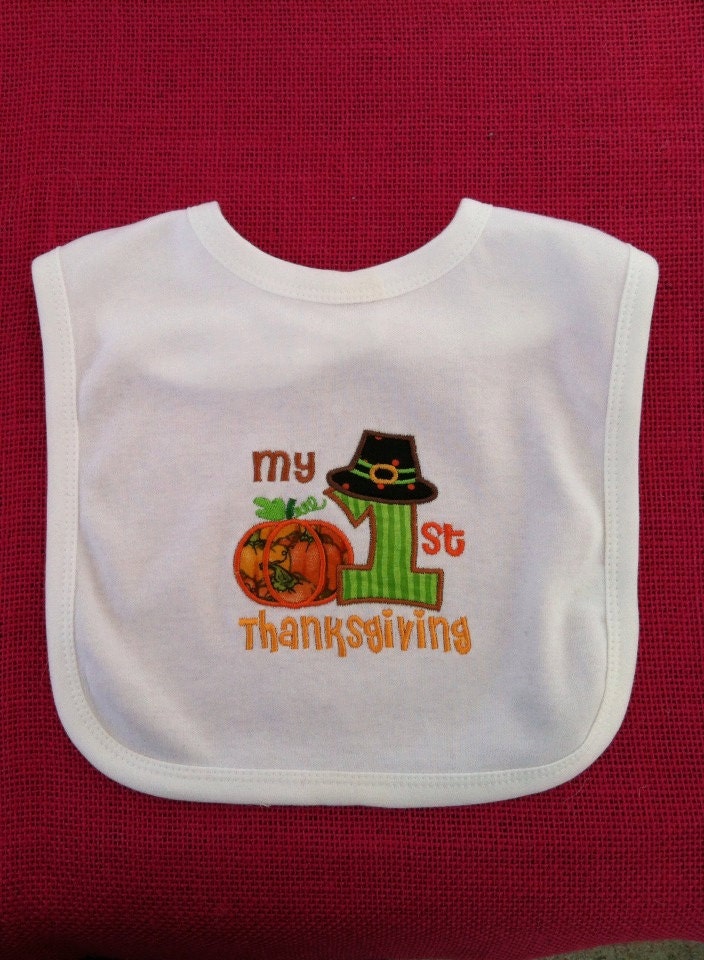 My 1st Thanksgiving Appliqué Bib Holiday Sale