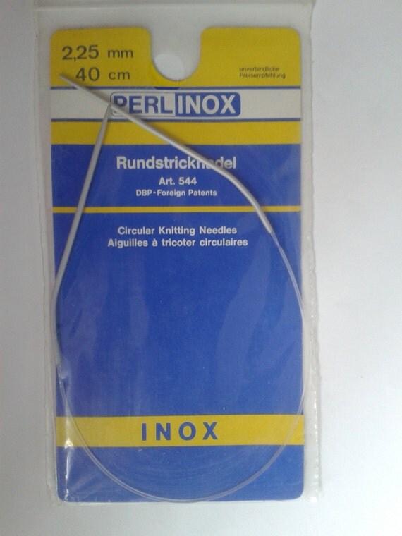 Items similar to Perl Inox Circular Lace Knitting Needles US Size 1, 2.