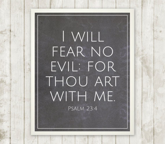 Thou Art With Me Scripture Art Scripture by RebekahLouiseDesigns