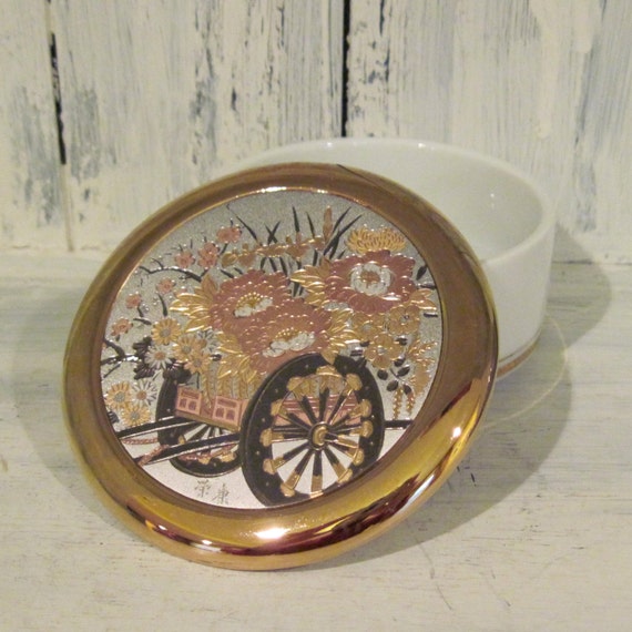 Art of Chokin Japanese 24K gold Edged porcelain ceramic
