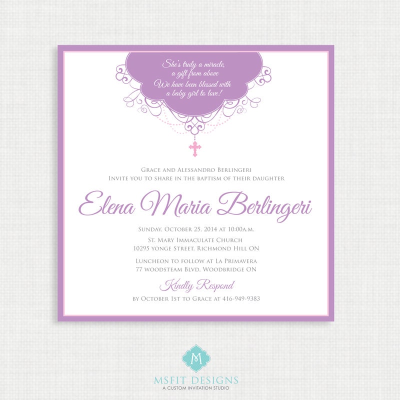 Printable Baptism Invitation Templates 9