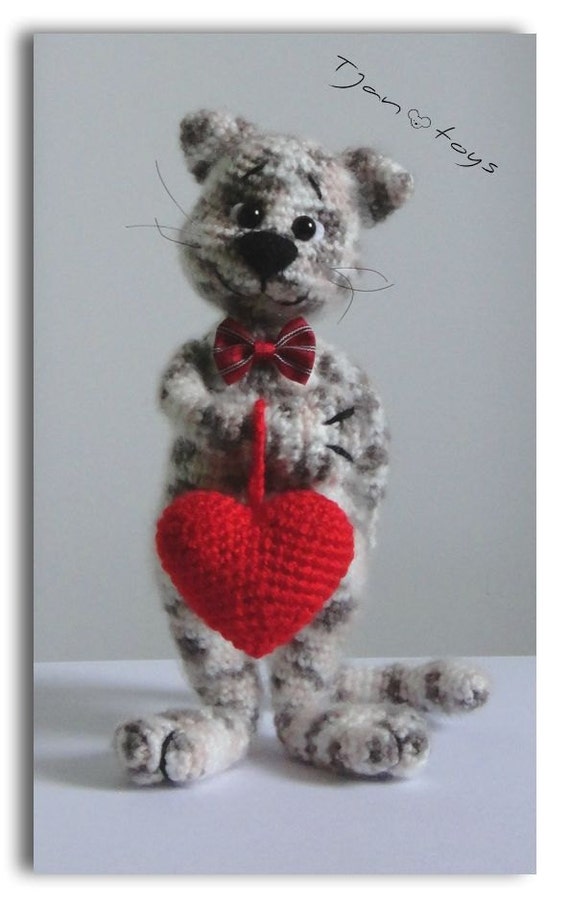 valentine's day stuffed cat