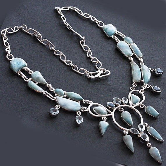 22 Genuine Larimar Gemstone Necklace by RavishingImpressions