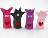 Valentine's Day Monster Finger puppets