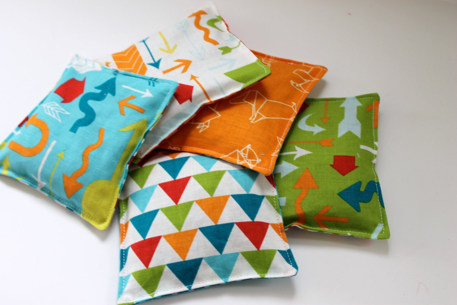 Bean bag set bright colors bean bags summer bean by LittleBluNest