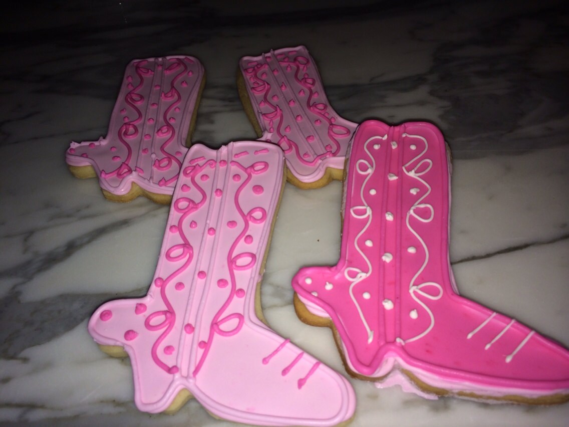 Cowgirl and Cowboy Boot Sugar Cookies