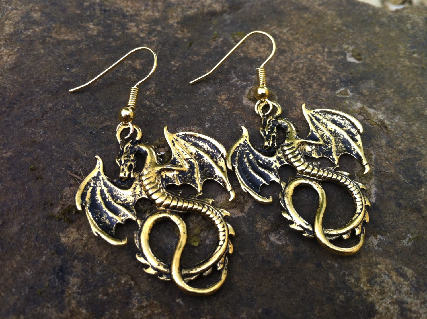 Game of Thrones inspired burnished gold dragon by DrogonsDen