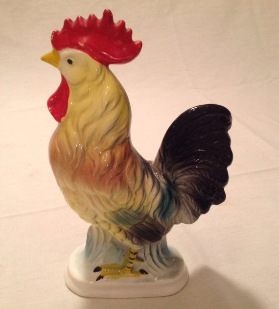 Items similar to Vintage Rooster Figurine on Etsy