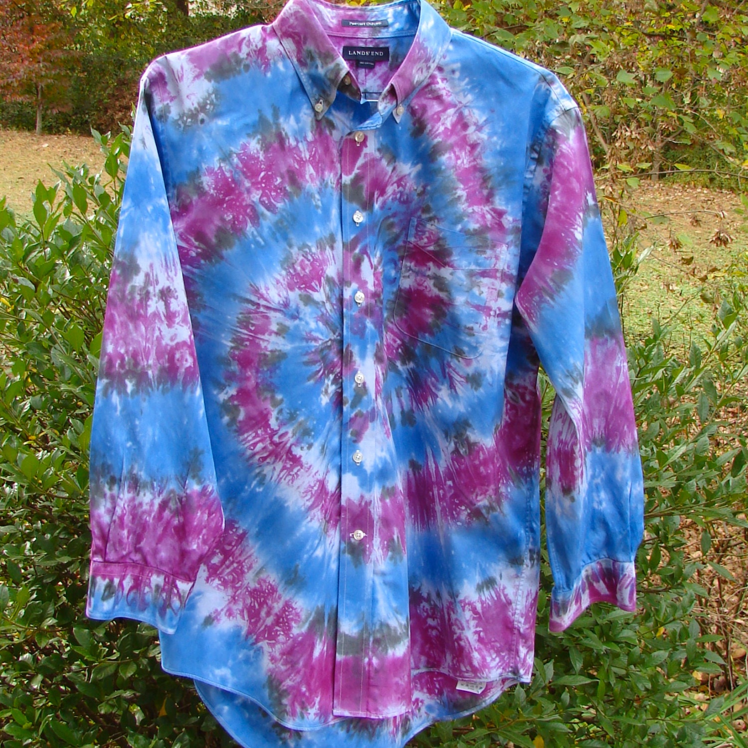mens tie dye shirt button down