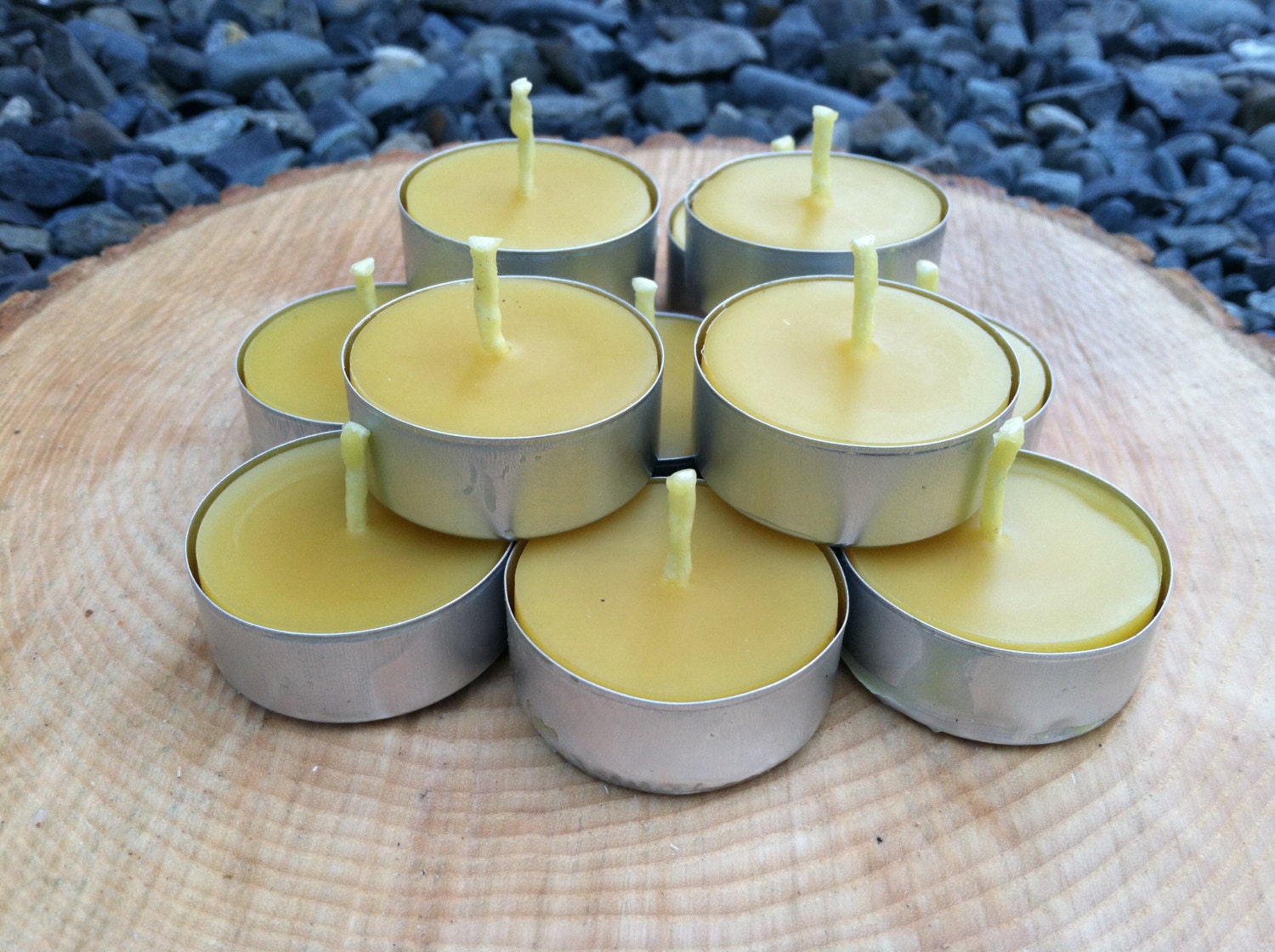 100 pure beeswax tea light candles set of 25