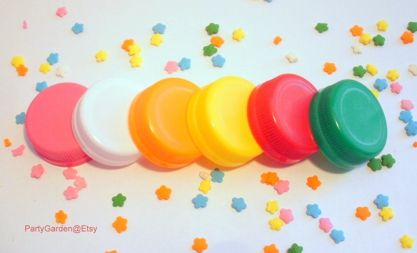 20 Vintage Clear Plastic Milk Bottles and Lids with Straw