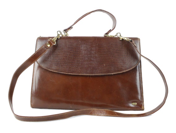 Vintage &#39;Oroton&#39; brown leather satchel style by FannyAdamsVC
