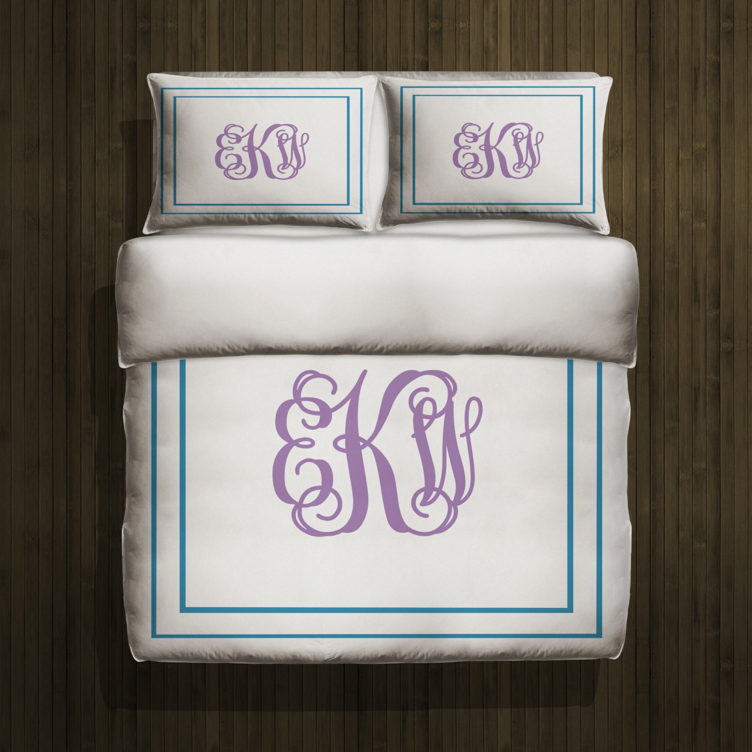 Personalized Bedding Monogram Duvet Cover by CherryTreeLaneDesign