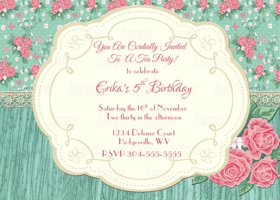 tea party thank you cards