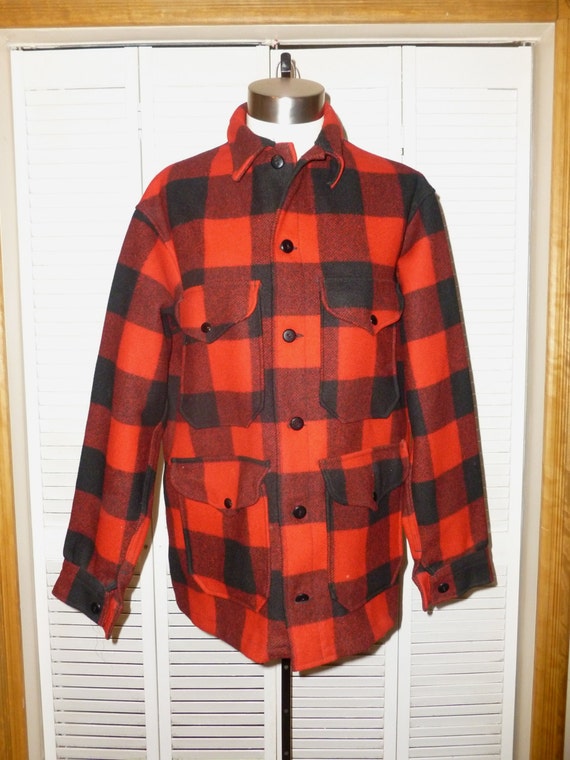 Men's Vintage Pendleton Jacket Red Black by axlschicksemporium