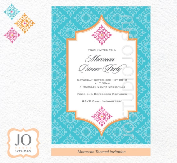 Moroccan Themed Birthday Invitations 7