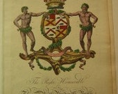 Edmondson Coat of Arms Engraving Bruce dates to 1764