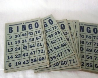 Popular items for vintage BINGO cards on Etsy