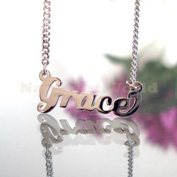 Grace name necklaces. stainless steel. next day ship. never