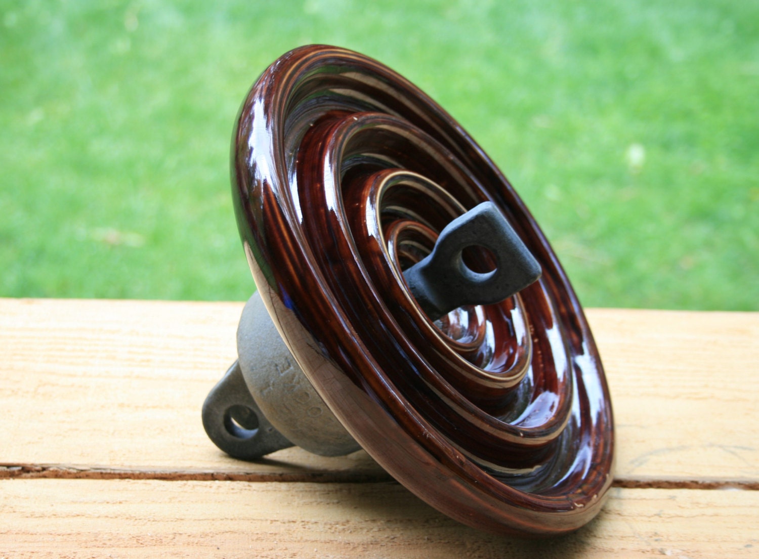 Brown Locke Porcelain Suspension Insulator collectible and