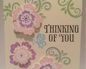 Pastel Floral Thinking Of You Card - 6 Pack