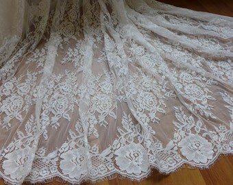 1 Yard Illusion Tulle Fabric in White For Weddings Veils