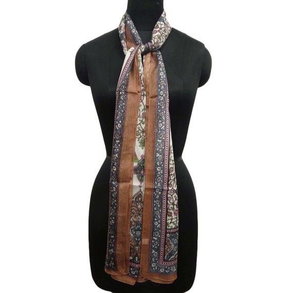 Indian Handmade White Scarf Pure Silk Head Wrap Rectangular Scarves