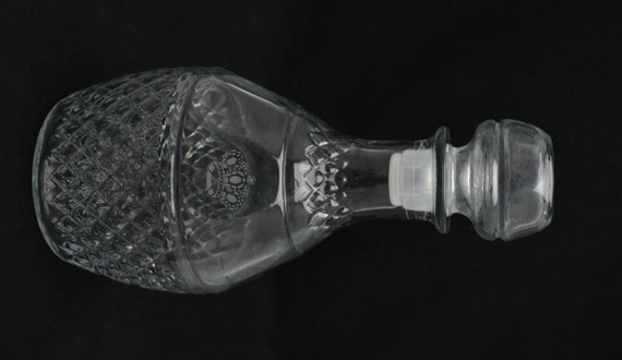 Download Beautiful Vintage Glass Liquor Decanter with Stopper Yellowimages Mockups