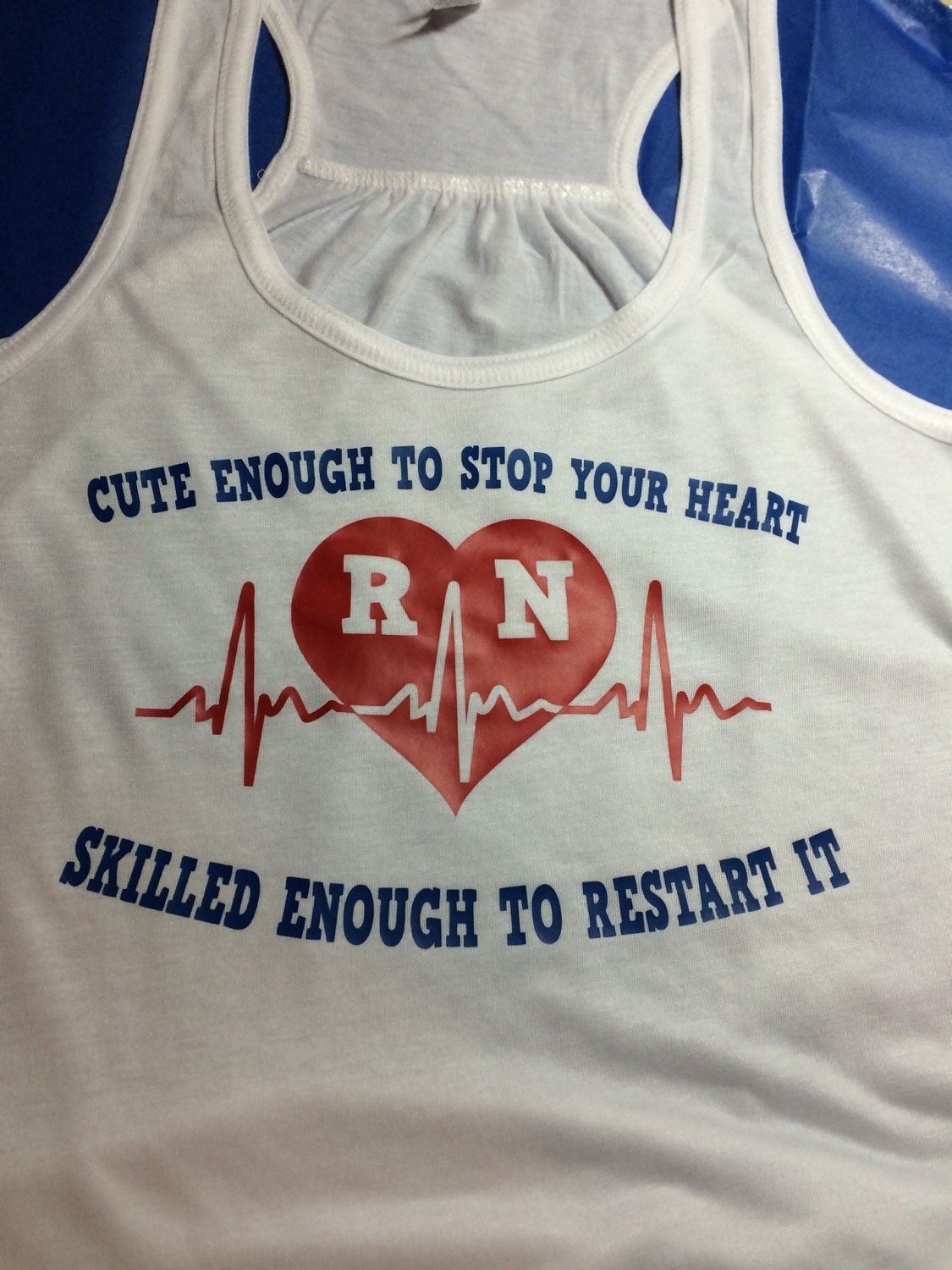 RN nurse flowy tank top workout shirt nursing school student
