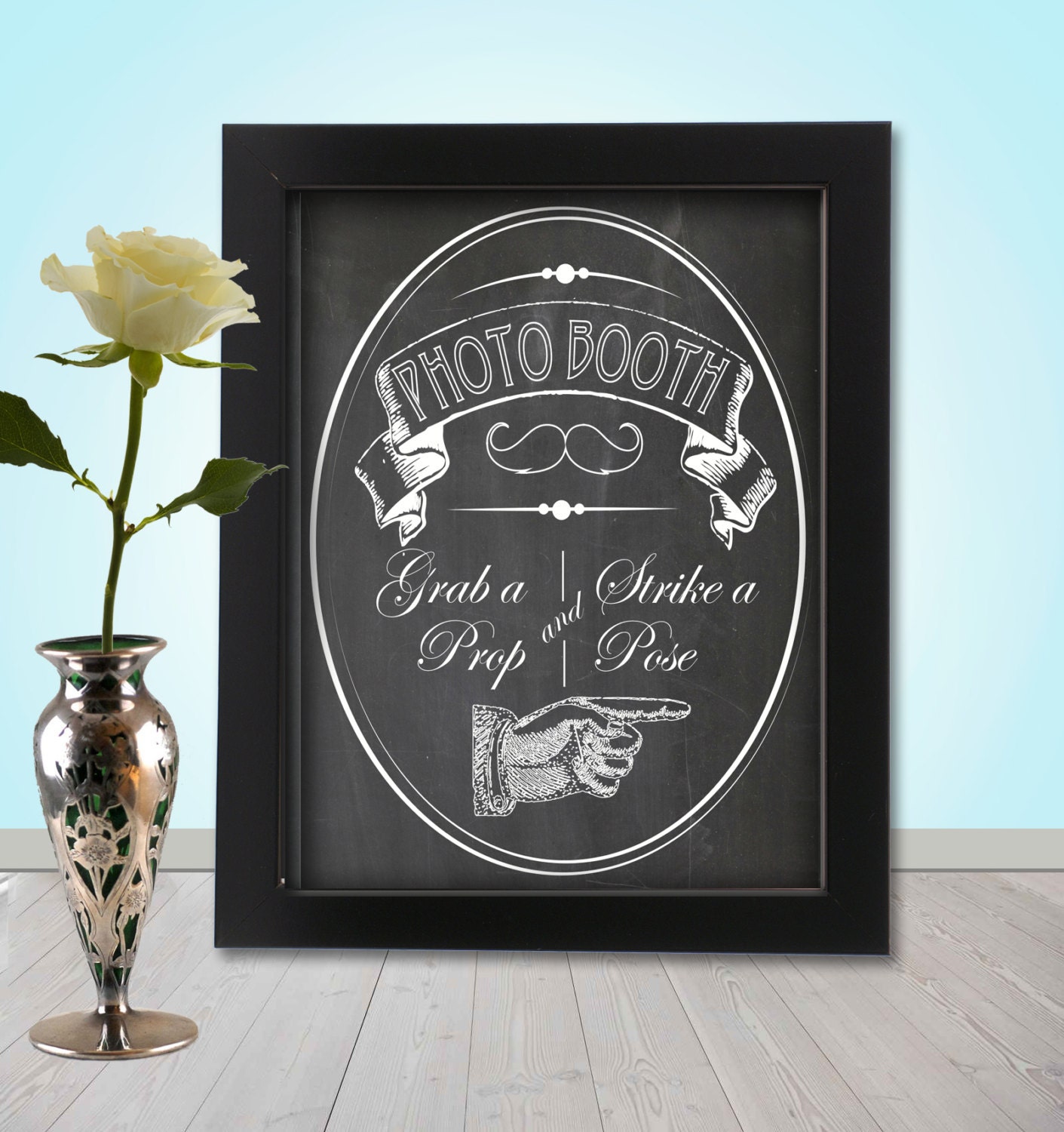 Vintage Photo booth Party Props Sign PRINTABLE Weddings or
