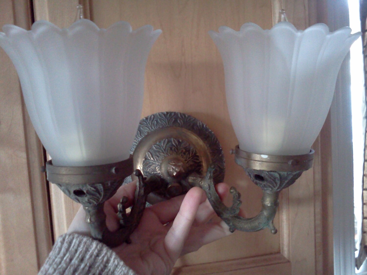 Vintage wall sconce by RestoredLighting on Etsy