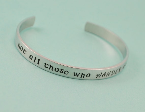 Not All Those Who Wander Are Lost Cuff by SilverStatements on Etsy