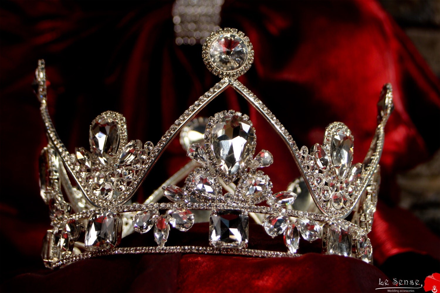 Unique handmade Royal crown tiaras for wedding by Lesense